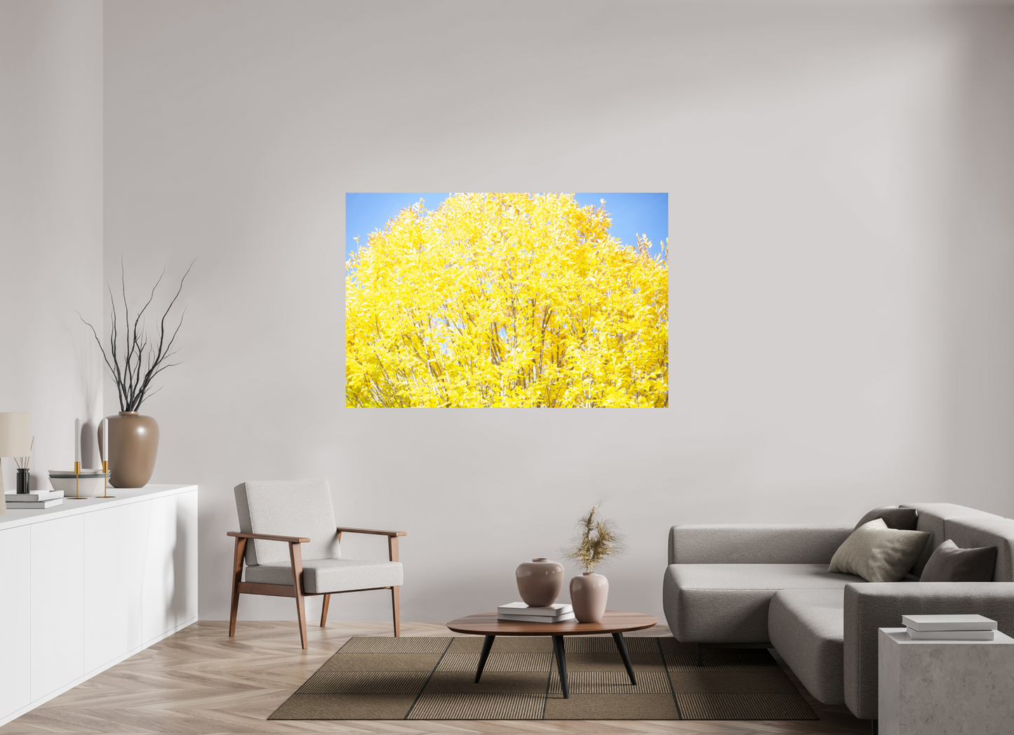 66 x 44″, Photo Print On Fuji Crystal DP II Spring Yellow Tree