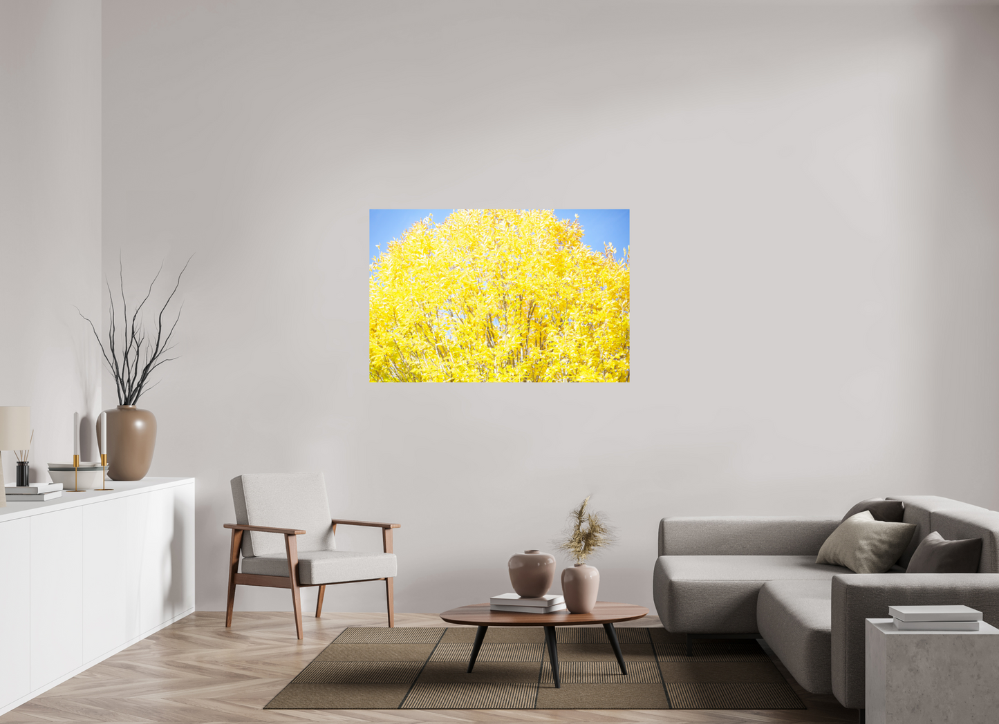 54 x 36″, Photo Print On Fuji Crystal DP II Spring Yellow Tree