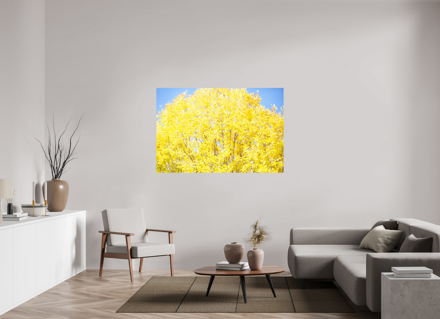 60 x 40″, Photo Print On Fuji Crystal DP II Spring Yellow Tree