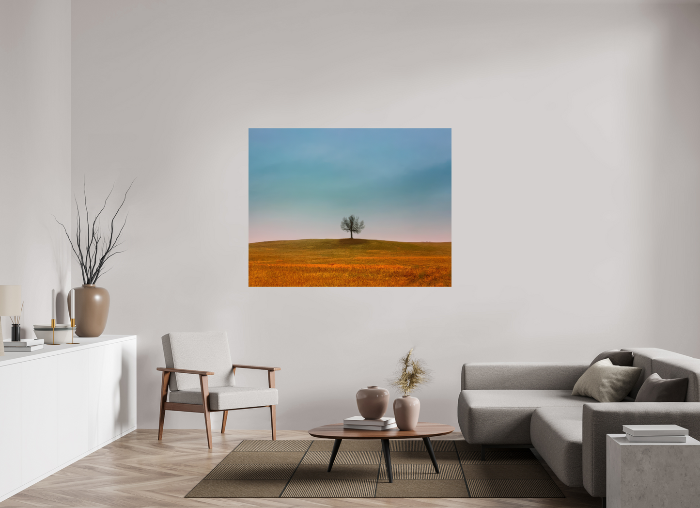 60.2 x 47″, Photo Print On Fuji Crystal DP II Tree Outside of Baldwin