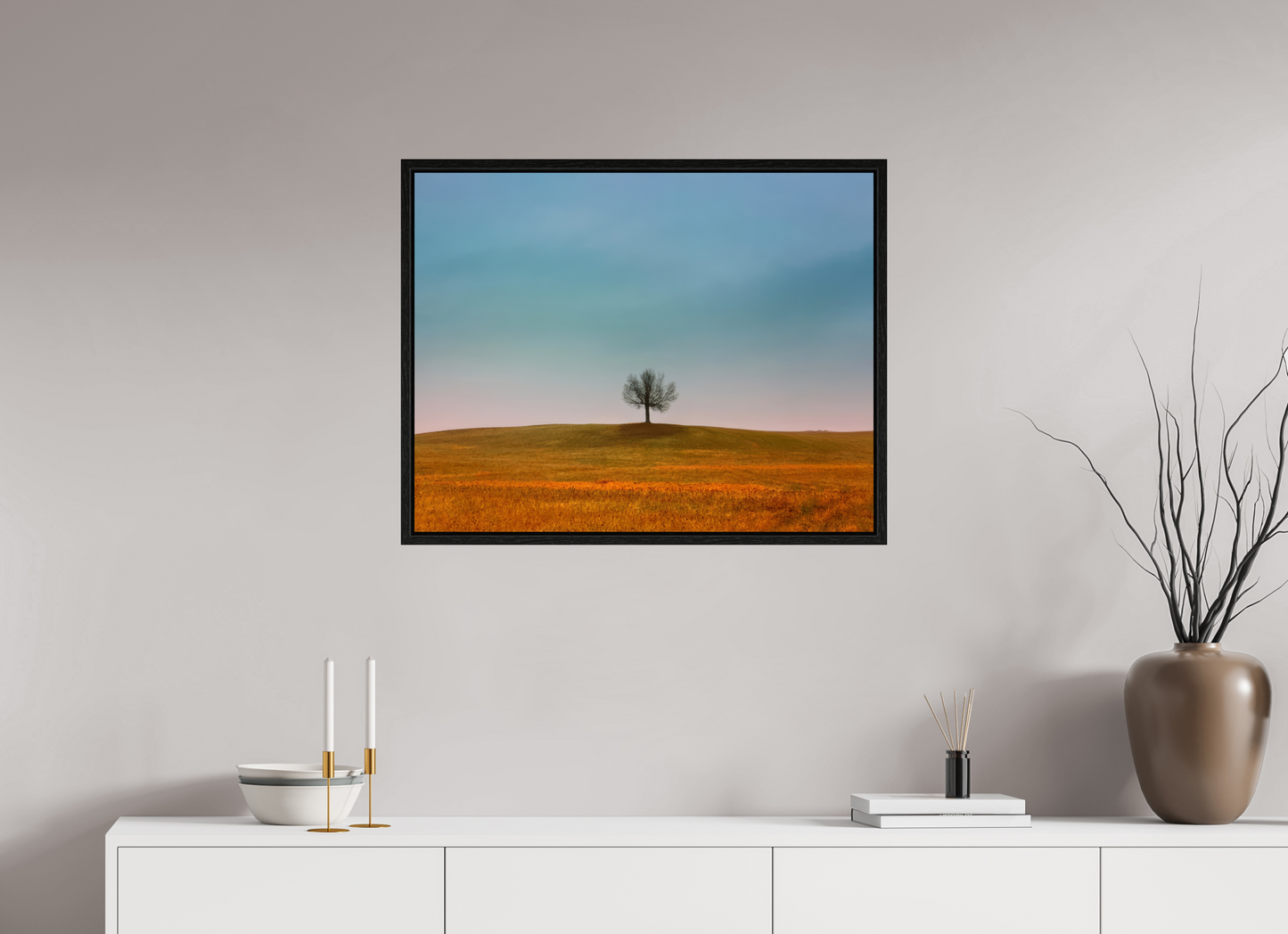 30.7 x 24″, Floater Frame Tree Outside of Baldwin