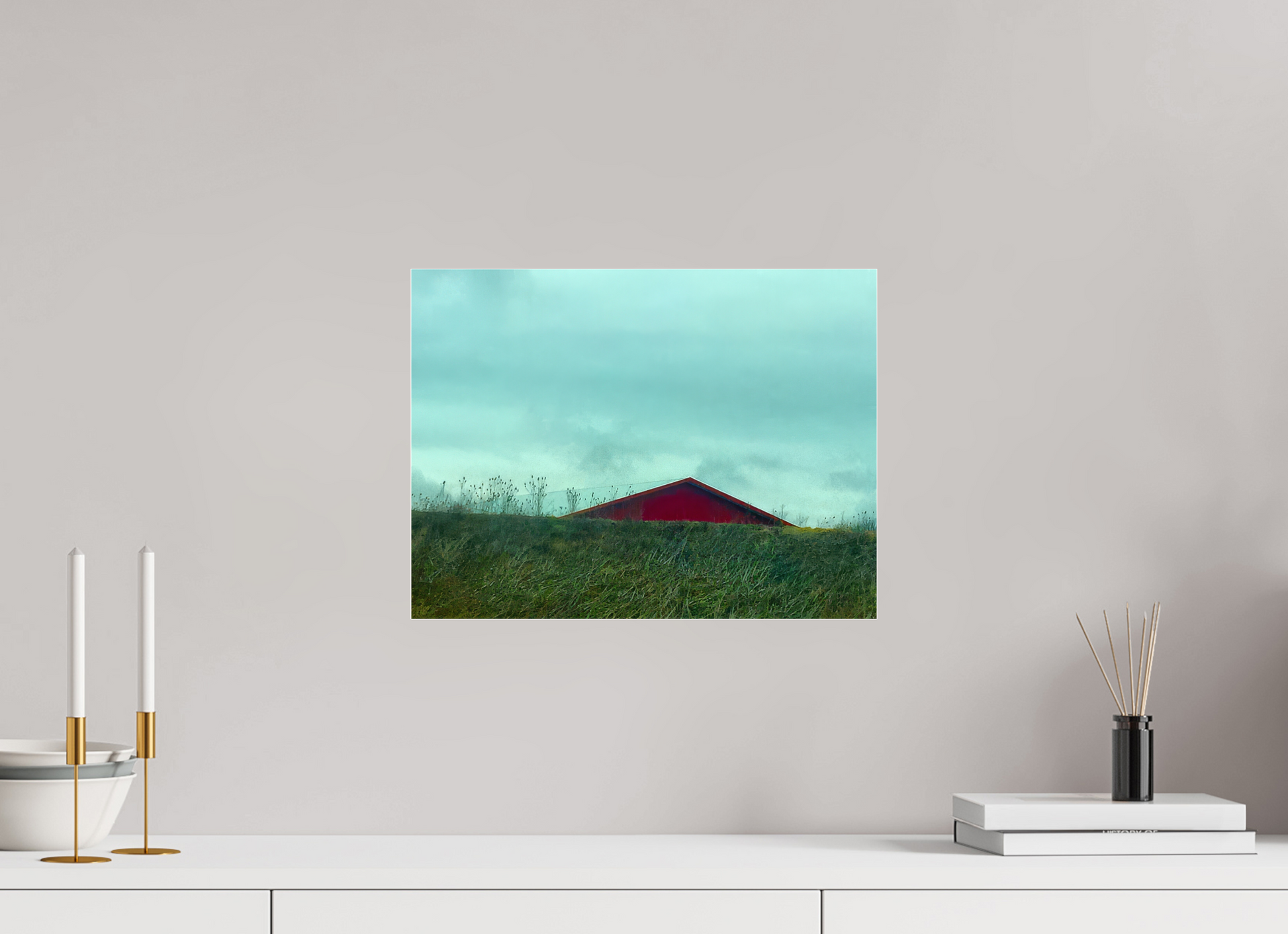 16 x 12″, Photo Print Under Acrylic Glass Tip of the Red Barn