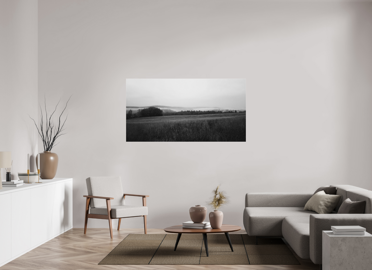 66.7 x 35″, matte paper Morning Meadow