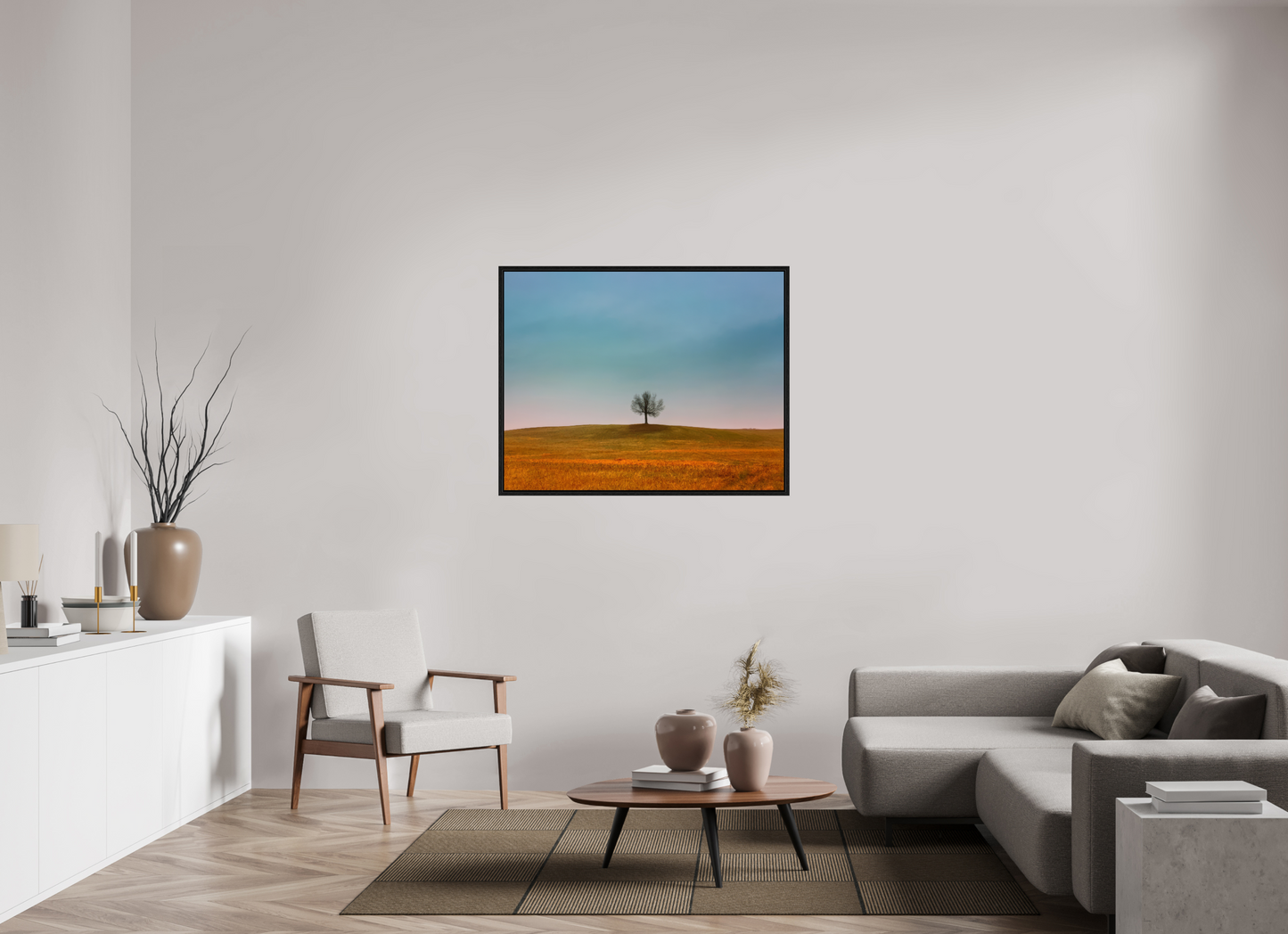 44.8 x 35″, Floater Frame Tree Outside of Baldwin