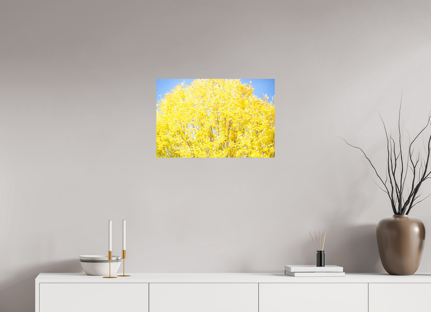24 x 16″, Photo Print On Fuji Crystal DP II Spring Yellow Tree