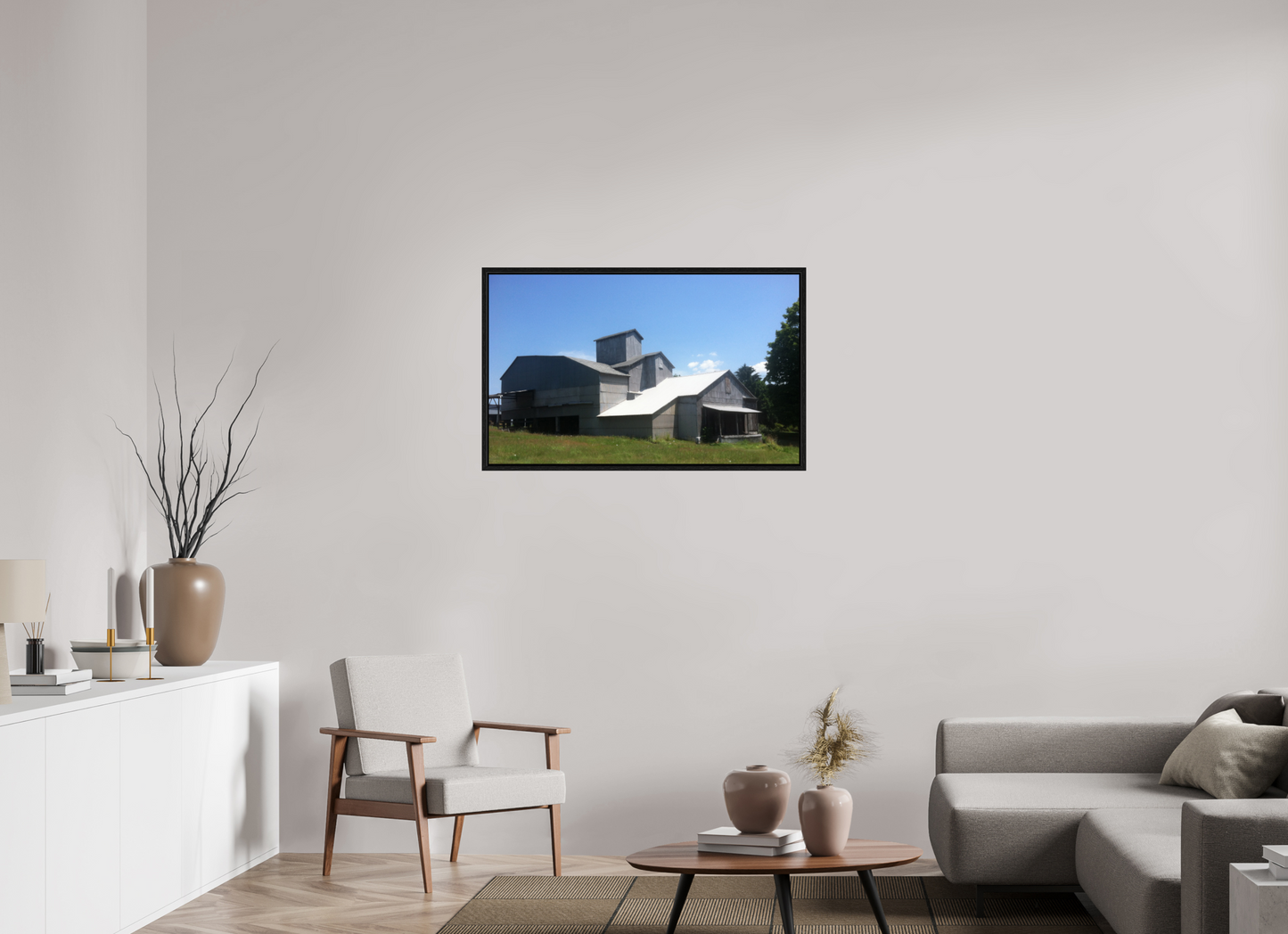 39.3 x 24″, Floater Frame Mills Architect