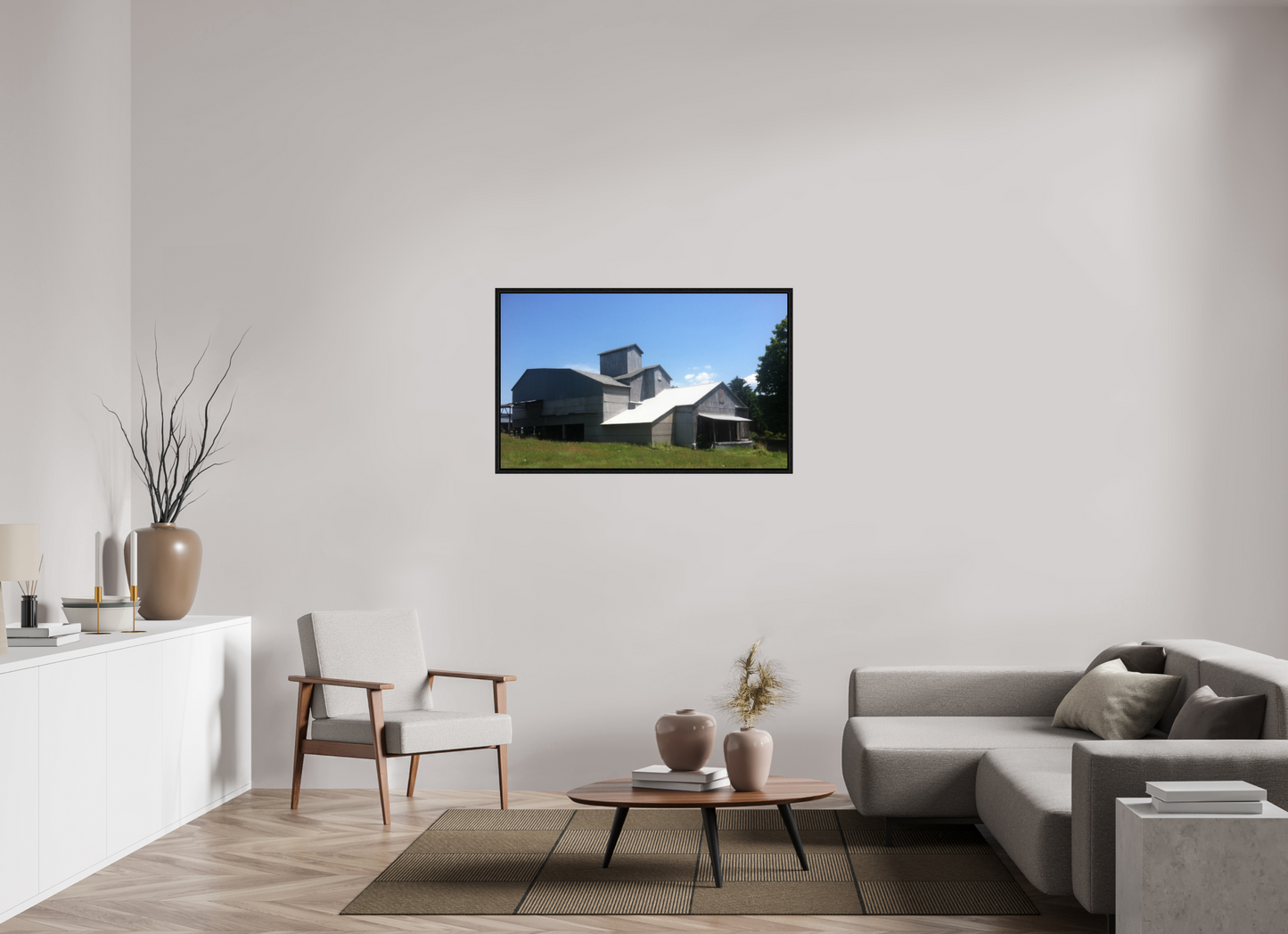 45.9 x 28″, Floater Frame Mills Architect