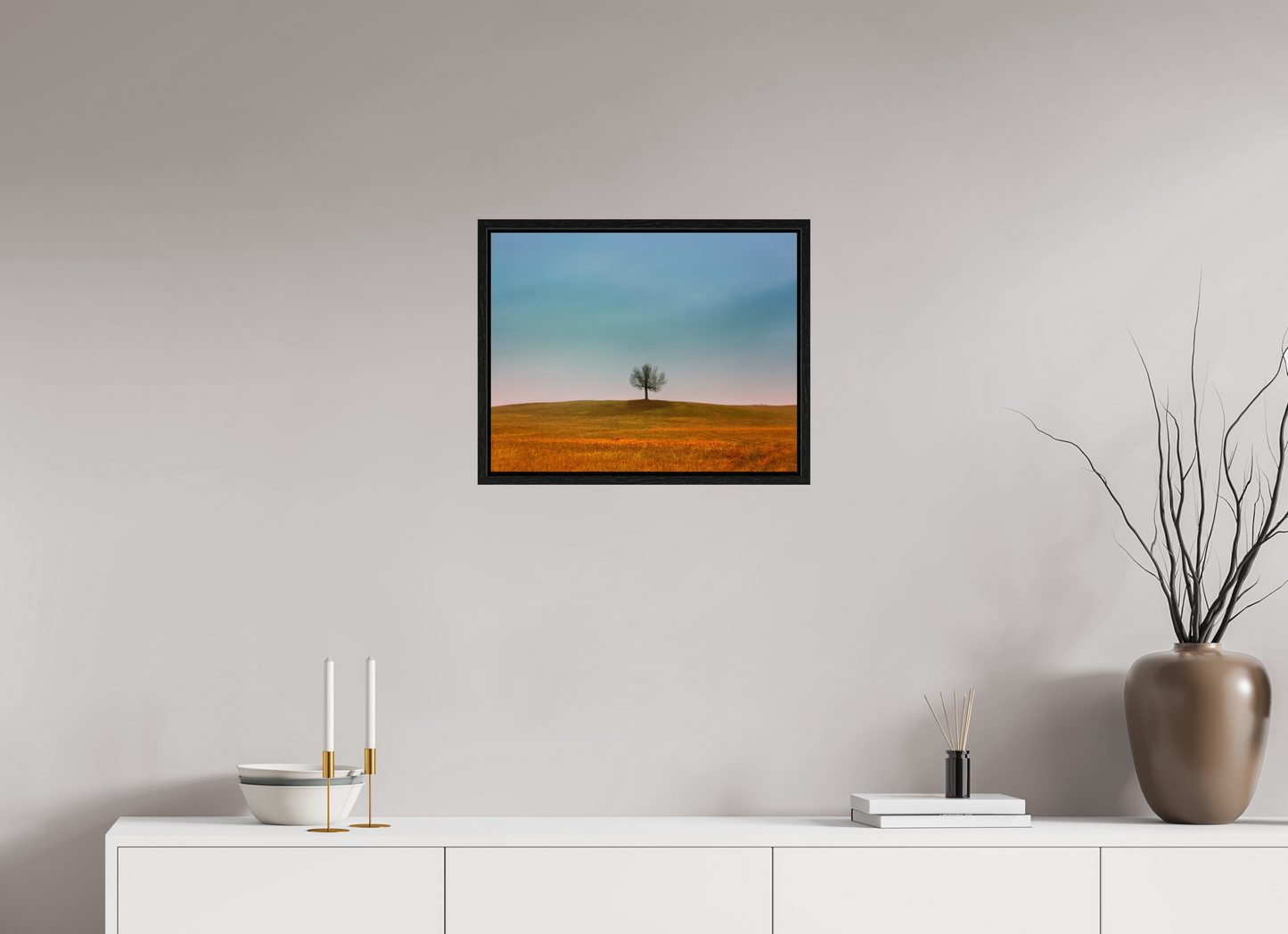 20.5 x 16″, Floater Frame Tree Outside of Baldwin