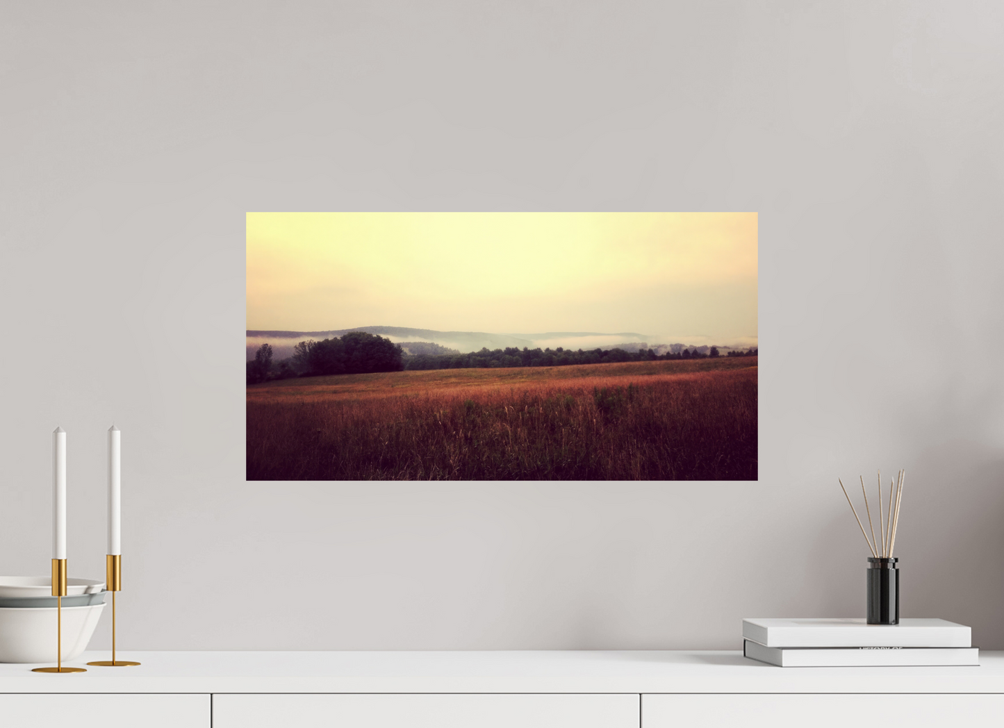 22.9 x 12″, Photo Print On Fuji Crystal DP II Morning Meadow